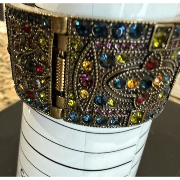 Heidi Daus Hinged Cuff Wristwatch Rhinestones main image 7